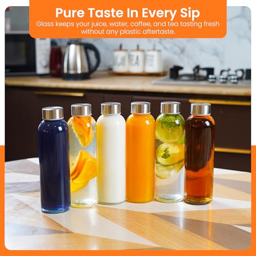 glass bottles with lids