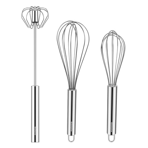 3 Pack Stainless Steel Whisk Set