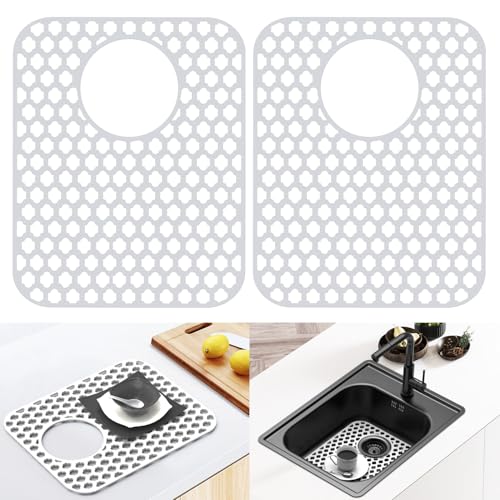 2 Pack Silicone Sink Protector for Kitchen Sink Bathroom