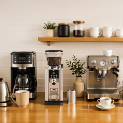 Electric Conical Burr Coffee Grinder (Silver)