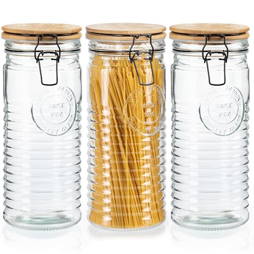 Glass Storage Jars with Airtight Lids