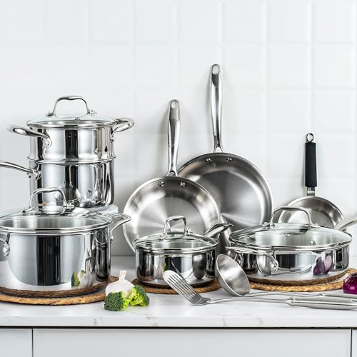 Tri ply Stainless Steel Cookware Set
