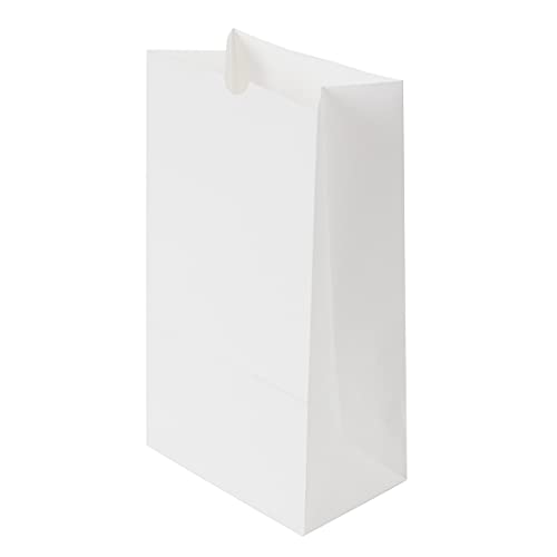 Bag Tek 12lb Paper Bags 100 Disposable Lunch Bags (12 lb / White)