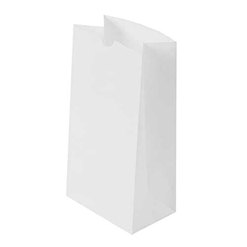 Bag Tek 4lb Paper Bags 100 Disposable Lunch Bags (4 lb / White)