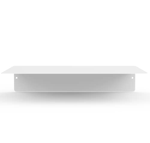 Made in USA Linear Floating Shelf (12-inch X 8-inch Powder Coated White)