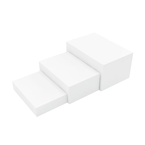 3 Pack White Buffet Food Risers