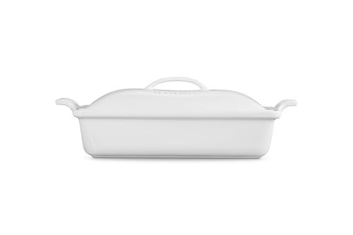 Stoneware Heritage Covered Rectangular Casserole (White)