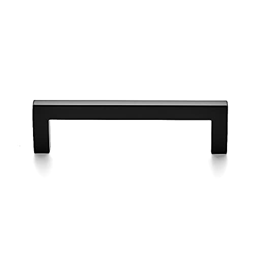 Matte Black Cabinet Handles Solid Cabinet Pulls 3 (Black / Flat Black 3-3/4'' Hole Center)