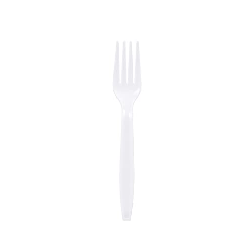500 Count Heavy Duty White Plastic Forks Disposable Utensils Party Cutlery Heavyweight (fork)