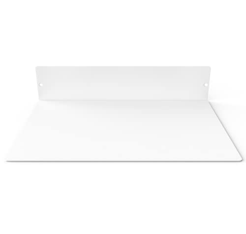 Made in USA Linear Floating Shelf (12-inch X 8-inch Powder Coated White)
