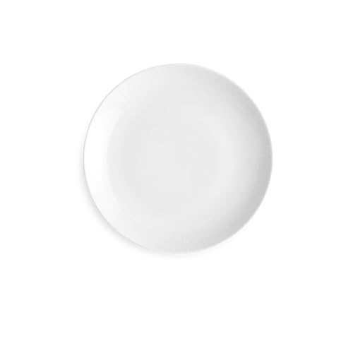 Eventail Coupe Salad Plate 8.25" Set of 4 White Resistant Porcelain Dessert Serveware Eventail