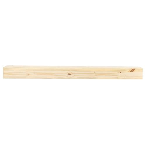 Breckenridge 48” Fireplace Mantel Shelf with Corbels (Unfinished Rustic / 48 Inch)