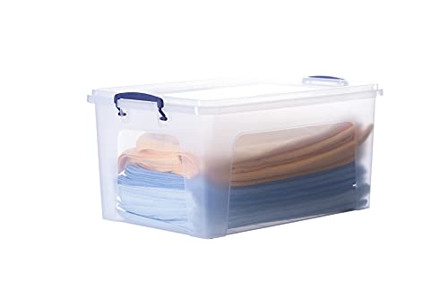 36 Quart Clear Plastic Storage Boxes with Lids (36 Quart)