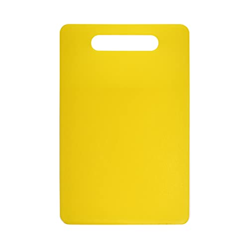 Plastic Utility Cutting Board with Handles (Yellow)