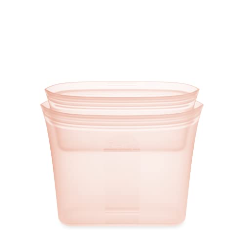 Reusable Food Storage Bags (Peach / 2 Bag Set)