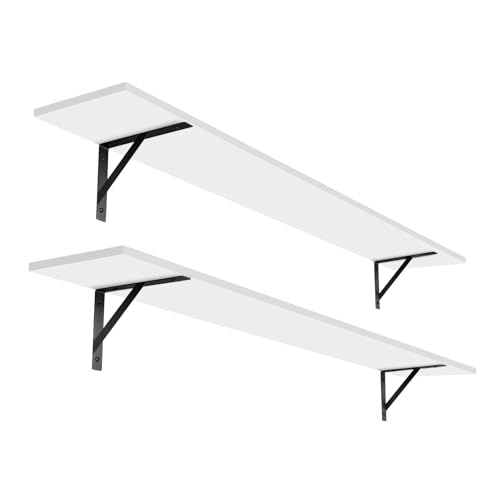 Long Wall Shelves (White / 55.1 Inch)