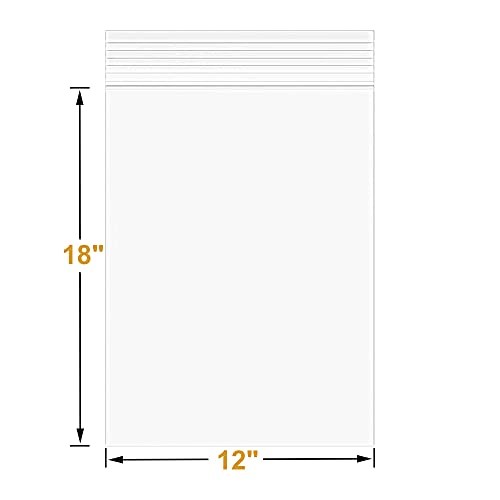 30Pcs 12"x18" Thick 3Mil Large Clear Reclosable Zip Seal Lock Plastic Bags (30 Count)