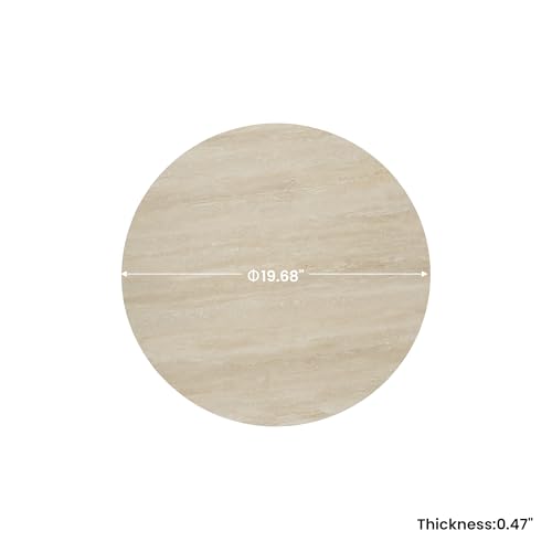 19.69" Sintered Stone Lazy Susan for Table Top (Yellow Cave Stones / 50CM)