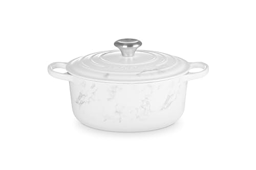 Enameled Cast Iron Round Dutch Oven (Marble / 4.5 Qt)