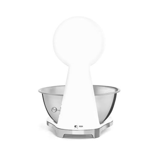 Retro Style Analog & Digital Kitchen Scale (White)