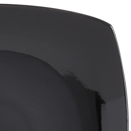 Soho Lounge Square Reactive Glaze Stoneware Dinnerware Set (Service for 4 (16pcs) / Black (Soho Lounge))