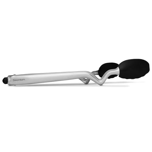 Clongs Grippy Silicone & Stainless Steel Kitchen Cooking Tongs with Click (Black / 12.4 inches)
