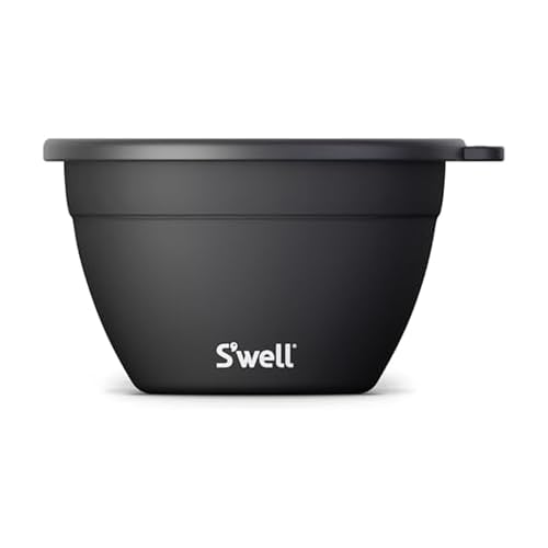 S’well Stainless Steel 64oz Salad Bowl Kit in Onyx