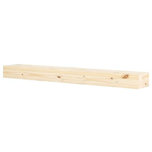 Breckenridge 60” Fireplace Mantel Shelf with Corbels (Unfinished Rustic / 60 Inch)