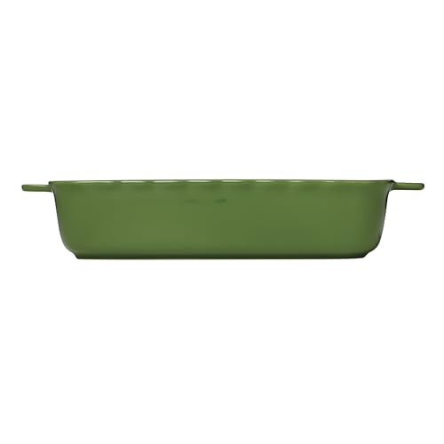 Evergreen Rectangular Scallop Christmas Baking Dish (Rectangular Scallop Baking Dish)