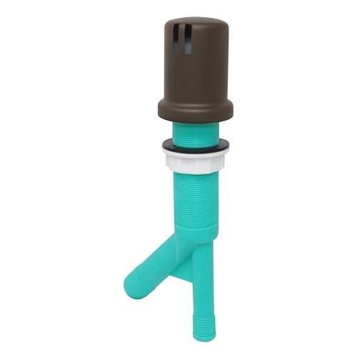 Dishwasher Air Gap with Skirted Oil Rubbed Bronze Brass Cap and Extra Long Threaded Body for Thick or Thin Kitchen Countertops (AG200-306)