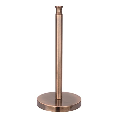 Paper Towel Holder Stand for Kitchen Countertop & Dining Room Table (Antique Copper / Modern)