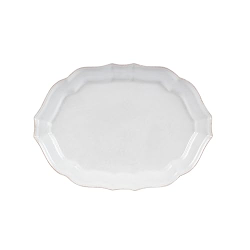 Ceramic Stoneware 14'' Oval Platter (Impressions White / 14'' Oval Platter)