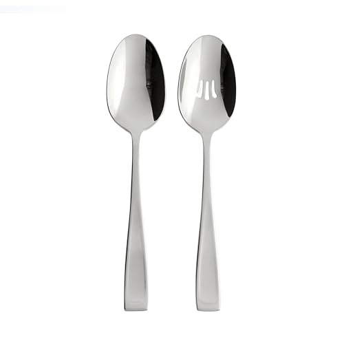 Moda 2 Piece Silverware Serving Set (Serving Spoons, 2-Piece Set)