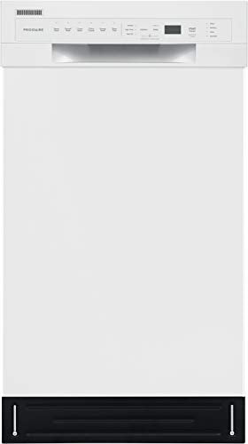 18 in. ADA Compact Front Control Dishwasher in White with Dual Spray Arms (White / Dishwasher Only)