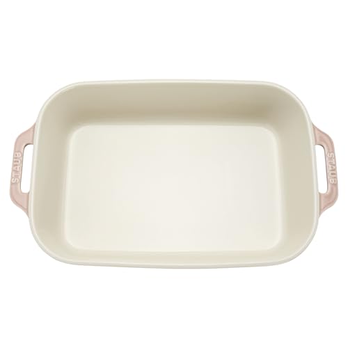 Ceramic 3 pc Rectangular Baking Dish Set (3-pc / Macaron Pastel Pink)