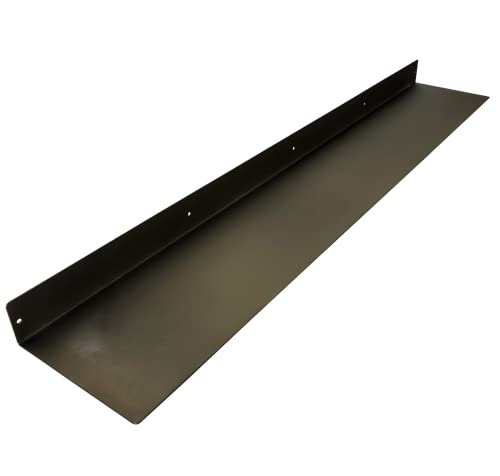 Made in USA Linear Floating Shelf (48-inch X 8-inch Raw Steel/Metal)