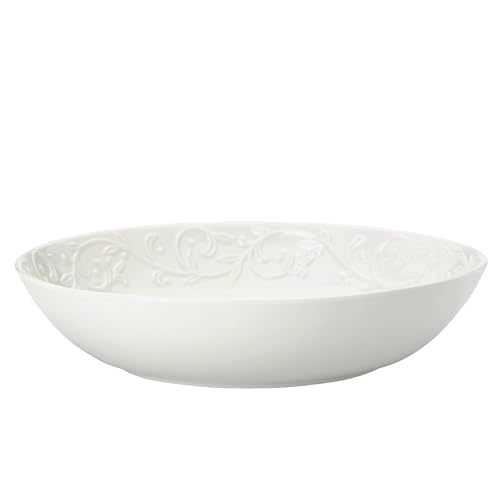 895726 Opal Innocence Carved Pasta Bowls (4 Count, 2"H x 9"D / Pasta Bowls, Set of 4)