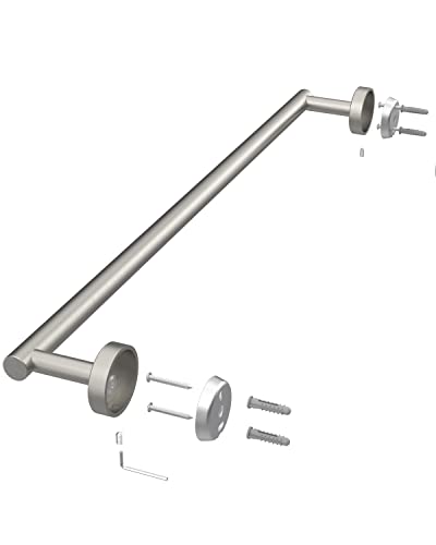 18 Inches Brushed Grey Towel Bar for Bathroom Kitchen Hand Towel Holder Dish Cloths Hanger SUS304 Stainless Steel RUSTPROOF Wall Mount (Brushed Grey / 18 inch(Center to Center))