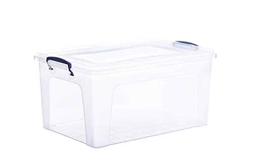 36 Quart Clear Plastic Storage Boxes with Lids (36 Quart)