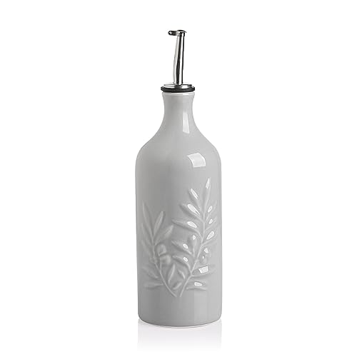 Sweejar Ceramic Oil Dispenser Bottle (Gray / 20 oz, Set of 1)