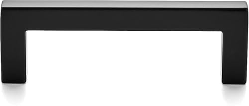 Matte Black Cabinet Handles Solid Cabinet Pulls (Black / Flat Black 3'' Hole Center)