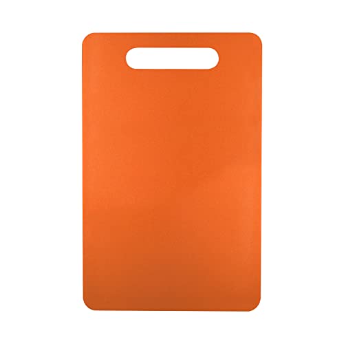 Plastic Utility Cutting Board with Handles (Orange)