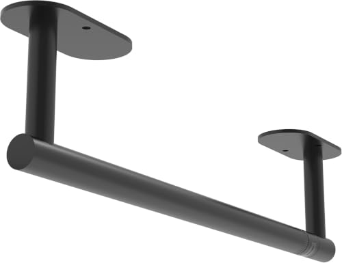 Matte Black Paper Towel Holder Under Cabinet Self Adhesive (Matte Black / Standard Holder)
