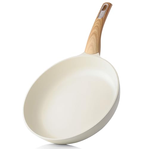 8inch Ceramic Nonstick Frying Pan Paella Pan (8 Inch / CERAMIC White)