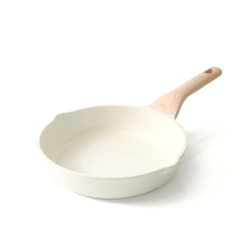 Ceramic Non Stick Frying Pans Skillet (White Ceramic / 9.5 Inch)