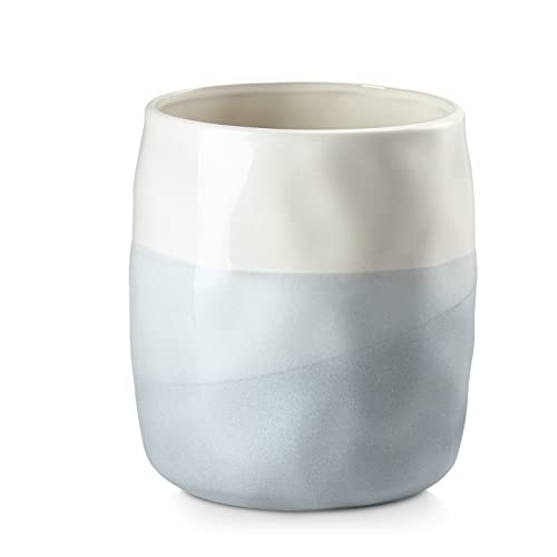 Utensil Holder (White & Blue)