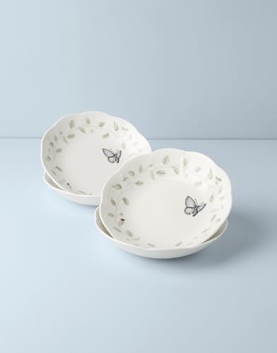 Butterfly Meadow Porcelain Pasta Bowl Set for 4 (Butterfly Meadow 4-Piece Pasta Bowl Set)