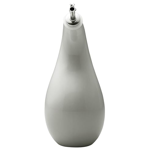 Ceramic Olive Oil Dispenser Bottle for EVOO Oil and Vinegar (Sea Salt Gray / 24 Ounces)