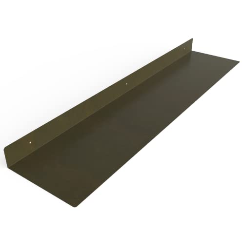 Linear Floating Shelf (36-inch X 8-inch Forged Raw Blackened Steel)