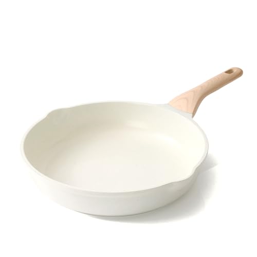 Ceramic Non Stick Frying Pan Skillet (White Ceramic / 12.5 Inch)